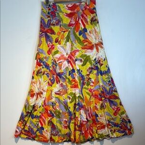Tommy Bahama stretch Floral Tropical Vacation Maxi Skirt size medium